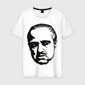 Мужская футболка хлопок с принтом godfather в Курске, 100% хлопок | прямой крой, круглый вырез горловины, длина до линии бедер, слегка спущенное плечо. | 