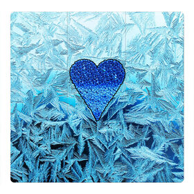 Магнитный плакат 3Х3 с принтом Ледяное сердце в Курске, Полимерный материал с магнитным слоем | 9 деталей размером 9*9 см | christmas | frozen | new year | snow | winter | влюбленные | дед мороз | зима | зимний | лед | любимая жена | любовь | мама | новый год | подарок | рождество | сердечки | снег | снежинки | снежная королева | узоры