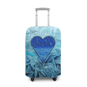 Чехол для чемодана 3D с принтом Ледяное сердце в Курске, 86% полиэфир, 14% спандекс | двустороннее нанесение принта, прорези для ручек и колес | christmas | frozen | new year | snow | winter | влюбленные | дед мороз | зима | зимний | лед | любимая жена | любовь | мама | новый год | подарок | рождество | сердечки | снег | снежинки | снежная королева | узоры