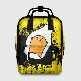 Женский рюкзак 3D с принтом Gudetama в Курске, 100% полиэстер | лямки с регулируемой длиной, сверху ручки, чтобы рюкзак нести как сумку. Основное отделение закрывается на молнию, как и внешний карман. Внутри два дополнительных кармана, один из которых закрывается на молнию. По бокам два дополнительных кармашка, куда поместится маленькая бутылочка
 | gudetama | аниме | веселое яйцо | гудетама | стекающее яйцо | яйцо