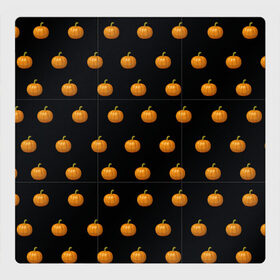 Магнитный плакат 3Х3 с принтом Хэллоуин узор тыквы в Курске, Полимерный материал с магнитным слоем | 9 деталей размером 9*9 см | Тематика изображения на принте: день всех святых | джек | символ | тыквы | узор | урожай | хэллоуин
