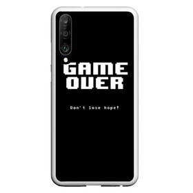 Чехол для Honor P30 с принтом UNDERTALE GAME OVER в Курске, Силикон | Область печати: задняя сторона чехла, без боковых панелей | sans | undertale | андертале | андертейл | игра | подземная история | подземная сказка | санс | ундертале