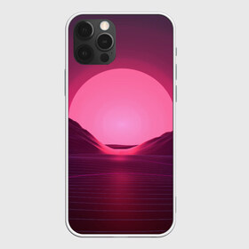 Чехол для iPhone 12 Pro Max с принтом Фиолетовый закат в Курске, Силикон |  | кибер закат