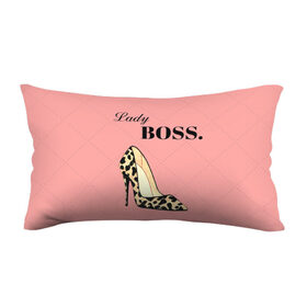 Подушка 3D антистресс с принтом Леди Босс в Курске, наволочка — 100% полиэстер, наполнитель — вспененный полистирол | состоит из подушки и наволочки на молнии | босс | девушка | леди | леопардовый | пафос | розовый