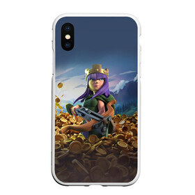 Чехол для iPhone XS Max матовый с принтом Clash of Clans в Курске, Силикон | Область печати: задняя сторона чехла, без боковых панелей | Тематика изображения на принте: clash of clans | clash royale | game | supercell | детская | детям | игра | клаш оф кланс | клаш оф кленс | клеш оф кленс | клэш оф кланс | компьютерная игра | пекка