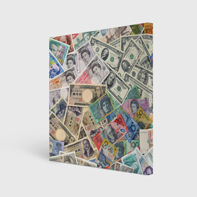 Холст квадратный с принтом Деньги в Курске, 100% ПВХ |  | арт | банкноты | валюта | деньги | доллары | зеленый | иена | красный | серый | синий | фунт стерлингов | юани