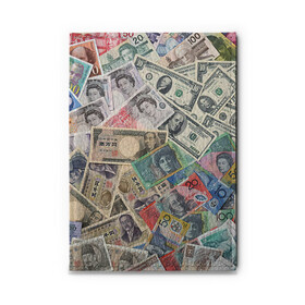 Обложка для автодокументов с принтом Деньги в Курске, натуральная кожа |  размер 19,9*13 см; внутри 4 больших “конверта” для документов и один маленький отдел — туда идеально встанут права | арт | банкноты | валюта | деньги | доллары | зеленый | иена | красный | серый | синий | фунт стерлингов | юани