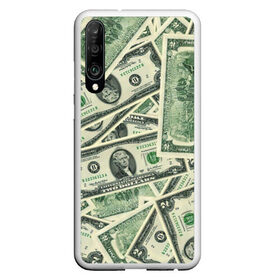 Чехол для Honor P30 с принтом Доллар в Курске, Силикон | Область печати: задняя сторона чехла, без боковых панелей | 100 долларов | арт | банкноты | валюта | деньги | доллар | зеленый | рисунок | сто | сто долларов