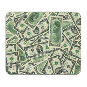 Коврик для мышки прямоугольный с принтом Доллар в Курске, натуральный каучук | размер 230 х 185 мм; запечатка лицевой стороны | 100 долларов | арт | банкноты | валюта | деньги | доллар | зеленый | рисунок | сто | сто долларов