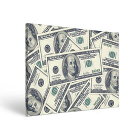 Холст прямоугольный с принтом Доллары в Курске, 100% ПВХ |  | 100 долларов | арт | банкноты | валюта | деньги | доллары | зеленый | зелень | сто | сто долларов