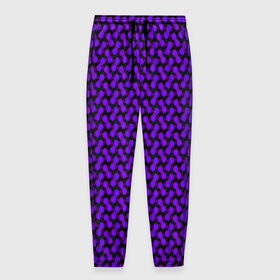 Мужские брюки 3D с принтом Dorri в Курске, 100% полиэстер | манжеты по низу, эластичный пояс регулируется шнурком, по бокам два кармана без застежек, внутренняя часть кармана из мелкой сетки | abstraction | pattern | purple | shapes | абстракция | паттерн | фиолетовый | формы