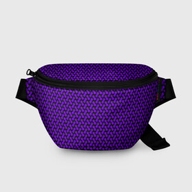 Поясная сумка 3D с принтом Dorri в Курске, 100% полиэстер | плотная ткань, ремень с регулируемой длиной, внутри несколько карманов для мелочей, основное отделение и карман с обратной стороны сумки застегиваются на молнию | abstraction | pattern | purple | shapes | абстракция | паттерн | фиолетовый | формы