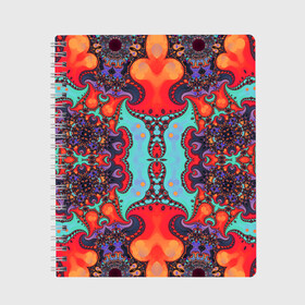 Тетрадь с принтом Jecson в Курске, 100% бумага | 48 листов, плотность листов — 60 г/м2, плотность картонной обложки — 250 г/м2. Листы скреплены сбоку удобной пружинной спиралью. Уголки страниц и обложки скругленные. Цвет линий — светло-серый
 | abstraction | colorful | fractal | pattern | shape | абстракция | разноцветный | узор | формы | фрактал