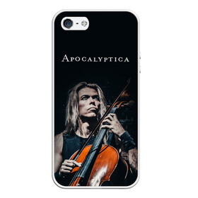 Чехол для iPhone 5/5S матовый с принтом Apocalyptica в Курске, Силикон | Область печати: задняя сторона чехла, без боковых панелей | apocalyptica | eicca toppinen | finland | helsenki | metall | metallica | rock | апоклиптика | виолончель | рок | симфонический рок | финляндия | эйкка топпинен