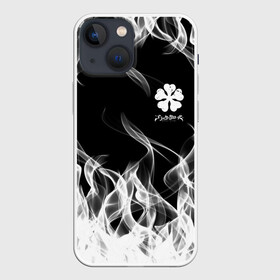 Чехол для iPhone 13 mini с принтом Black Clover on smoky background в Курске,  |  | anime | black clover | аниме | боевик | буракку куро:ба | кино | комедия | магия | мультфильм | фэнтези | черный клевер | японская сёнэн манга