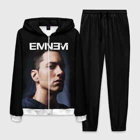 Мужской костюм 3D с принтом EMINEM в Курске, 100% полиэстер | Манжеты и пояс оформлены тканевой резинкой, двухслойный капюшон со шнурком для регулировки, карманы спереди | eminem | rap | актёр | американский рэпер | композитор | маршалл | продюсер | рэп | рэпер | эминем