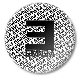 Значок с принтом EMINEM в Курске,  металл | круглая форма, металлическая застежка в виде булавки | eminem | rap | актёр | американский рэпер | композитор | маршалл | продюсер | рэп | рэпер | эминем