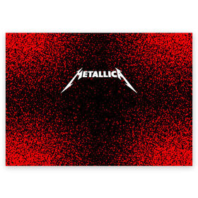 Поздравительная открытка с принтом Metallica. в Курске, 100% бумага | плотность бумаги 280 г/м2, матовая, на обратной стороне линовка и место для марки
 | Тематика изображения на принте: metallica | music | rock | американская рок группа | метал группа | металлика | музыка | рок | рок группа | трэш метал | хеви метал