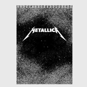 Скетчбук с принтом Metallica. в Курске, 100% бумага
 | 48 листов, плотность листов — 100 г/м2, плотность картонной обложки — 250 г/м2. Листы скреплены сверху удобной пружинной спиралью | metallica | music | rock | американская рок группа | метал группа | металлика | музыка | рок | рок группа | трэш метал | хеви метал