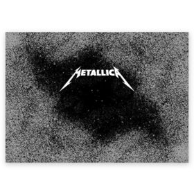 Поздравительная открытка с принтом Metallica. в Курске, 100% бумага | плотность бумаги 280 г/м2, матовая, на обратной стороне линовка и место для марки
 | Тематика изображения на принте: metallica | music | rock | американская рок группа | метал группа | металлика | музыка | рок | рок группа | трэш метал | хеви метал