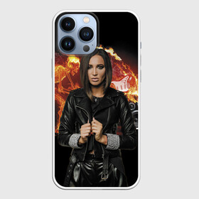 Чехол для iPhone 13 Pro Max с принтом Olga Buzova в Курске,  |  | celebrity | eyes | face | fire | flame | guitar | hands | lips | rock | skeleton | skull | star | view | взгляд | гитара | глаза | губы | звезда | знаменитость | лицо | огонь | пламя | рок | руки | скелет | череп