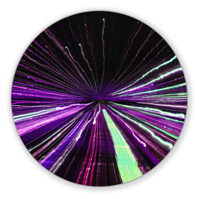 Коврик для мышки круглый с принтом Rollo в Курске, резина и полиэстер | круглая форма, изображение наносится на всю лицевую часть | abstraction | blur | immersion | light | lines | long exposure | purple | абстракция | длинная выдержка | линии | погружение | размытость | свет | фиолетовый