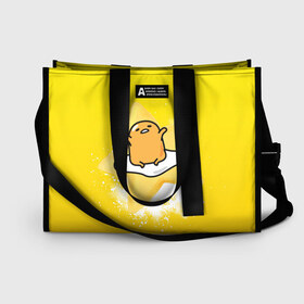 Сумка-шоппер 3D с принтом Gudetama в Курске, 100% полиэстер | застегивается на металлическую кнопку; внутренний карман застегивается на молнию. Стенки укреплены специальным мягким материалом, чтобы защитить содержимое от несильных ударов
 | gudetama | анимешное яйцо | гудетама | желток | стекающее яйцо | яичница