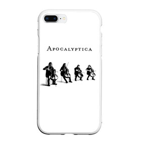 Чехол для iPhone 7Plus/8 Plus матовый с принтом Apocalyptica в Курске, Силикон | Область печати: задняя сторона чехла, без боковых панелей | apocalyptica | eicca toppinen | finland | heavy | helsenki | metall | metallica | mikko sirn | paavo ltjnen | perttu kivilaakso | rock | апоклиптика | виолончель | рок | симфонический рок | финляндия | эйкка топпинен