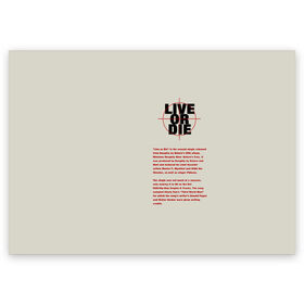 Поздравительная открытка с принтом Live or die. в Курске, 100% бумага | плотность бумаги 280 г/м2, матовая, на обратной стороне линовка и место для марки
 | live or die | живи или умри | жить или умереть | минимализм | мотивирующие надписи | популярные иллюстрации