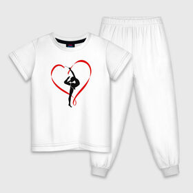 Детская пижама хлопок с принтом Гимнастика в Курске, 100% хлопок |  брюки и футболка прямого кроя, без карманов, на брюках мягкая резинка на поясе и по низу штанин
 | 