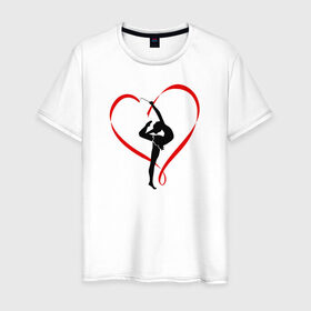Мужская футболка хлопок с принтом Гимнастика в Курске, 100% хлопок | прямой крой, круглый вырез горловины, длина до линии бедер, слегка спущенное плечо. | 