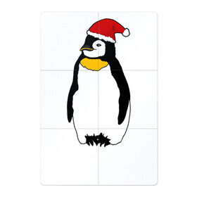 Магнитный плакат 2Х3 с принтом Новогодний Пингвин в Курске, Полимерный материал с магнитным слоем | 6 деталей размером 9*9 см | bird | christmas | ice | new year | winter | арктика | дед мороз | дикий | животные | звери | зима | зимний | колпак | крылья | милый | мультяшный | новый год | пингвины | подарок | праздник | птенец | птица | птичка