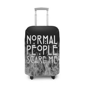 Чехол для чемодана 3D с принтом Normal People Scare Me. в Курске, 86% полиэфир, 14% спандекс | двустороннее нанесение принта, прорези для ручек и колес | american horror story | games | normal people scare me | аутизм | документальный фильм об аутизме | игры | кино | люди | нормал пипл скар ми | очень странные дела | фильмы