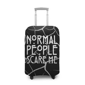 Чехол для чемодана 3D с принтом Normal People Scare Me. в Курске, 86% полиэфир, 14% спандекс | двустороннее нанесение принта, прорези для ручек и колес | american horror story | games | normal people scare me | аутизм | документальный фильм об аутизме | игры | кино | люди | нормал пипл скар ми | очень странные дела | фильмы