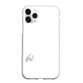 Чехол для iPhone 11 Pro Max матовый с принтом пранк в Курске, Силикон |  | Тематика изображения на принте: мем | минимализм | пальцы | пранк | прикол | рука | чб