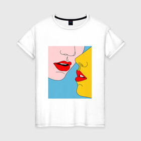 Женская футболка хлопок с принтом Pop art 11-11 в Курске, 100% хлопок | прямой крой, круглый вырез горловины, длина до линии бедер, слегка спущенное плечо | pin up | искусство | поп культура | популярное | ретро