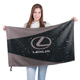 Флаг 3D с принтом LEXUS / ЛЕКСУС в Курске, 100% полиэстер | плотность ткани — 95 г/м2, размер — 67 х 109 см. Принт наносится с одной стороны | auto | lexus | logo | moto | symbol | авто | автомобиль | гонки | лексус | лого | логотип | логотипы | марка | машина | мото | символ | символы