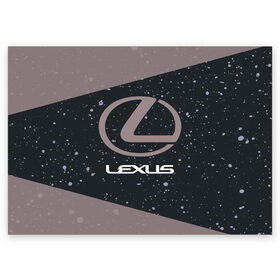 Поздравительная открытка с принтом LEXUS / ЛЕКСУС в Курске, 100% бумага | плотность бумаги 280 г/м2, матовая, на обратной стороне линовка и место для марки
 | Тематика изображения на принте: auto | lexus | logo | moto | symbol | авто | автомобиль | гонки | лексус | лого | логотип | логотипы | марка | машина | мото | символ | символы
