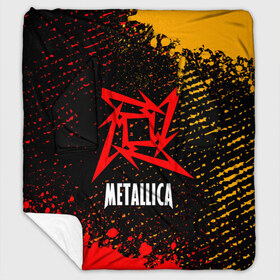 Плед с рукавами с принтом METALLICA МЕТАЛЛИКА в Курске, 100% полиэстер | Закругленные углы, все края обработаны. Ткань не мнется и не растягивается. Размер 170*145 | hetfield | james | logo | metal | metalica | metallica | music | rock | star | джеймс | звезда | знак | ларс | лого | логотип | логотипы | метал | металика | металлика | музыка | рок | символ | символы | ульрих | хэтфилд