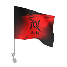 Флаг для автомобиля с принтом METALLICA / МЕТАЛЛИКА в Курске, 100% полиэстер | Размер: 30*21 см | hetfield | james | logo | metal | metalica | metallica | music | rock | star | джеймс | звезда | знак | ларс | лого | логотип | логотипы | метал | металика | металлика | музыка | рок | символ | символы | ульрих | хэтфилд