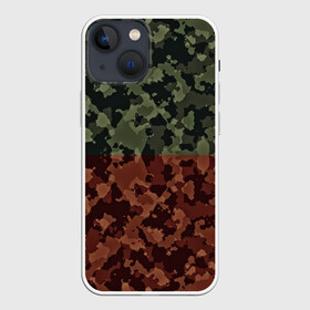 Чехол для iPhone 13 mini с принтом Двойной камуфляж в Курске,  |  | военное | двойной камуфляж | камуфляж | милитари | текстура