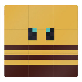 Магнитный плакат 3Х3 с принтом Minecraft Bee в Курске, Полимерный материал с магнитным слоем | 9 деталей размером 9*9 см | bee | minecraft | майнкрафт | пчела | пчёлка | пчелобав