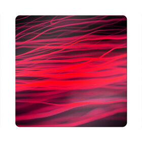 Магнит виниловый Квадрат с принтом Reding в Курске, полимерный материал с магнитным слоем | размер 9*9 см, закругленные углы | abstraction | blur | light | lines | red | абстракция | красный | линии | размытость | свет