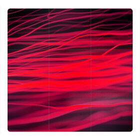 Магнитный плакат 3Х3 с принтом Reding в Курске, Полимерный материал с магнитным слоем | 9 деталей размером 9*9 см | abstraction | blur | light | lines | red | абстракция | красный | линии | размытость | свет