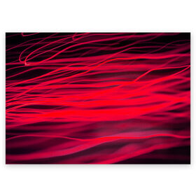 Поздравительная открытка с принтом Reding в Курске, 100% бумага | плотность бумаги 280 г/м2, матовая, на обратной стороне линовка и место для марки
 | abstraction | blur | light | lines | red | абстракция | красный | линии | размытость | свет