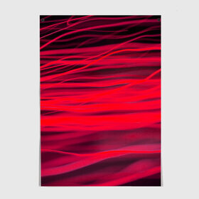 Постер с принтом Reding в Курске, 100% бумага
 | бумага, плотность 150 мг. Матовая, но за счет высокого коэффициента гладкости имеет небольшой блеск и дает на свету блики, но в отличии от глянцевой бумаги не покрыта лаком | abstraction | blur | light | lines | red | абстракция | красный | линии | размытость | свет