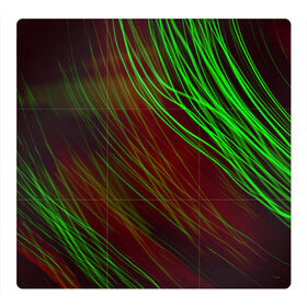 Магнитный плакат 3Х3 с принтом Qleen в Курске, Полимерный материал с магнитным слоем | 9 деталей размером 9*9 см | Тематика изображения на принте: abstraction | blur | green | light | lines | абстракция | зелёный | линии | размытость | свет