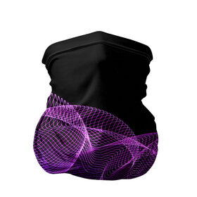 Бандана-труба 3D с принтом Kondeer в Курске, 100% полиэстер, ткань с особыми свойствами — Activecool | плотность 150‒180 г/м2; хорошо тянется, но сохраняет форму | abstraction | dark | lines | purple | spots | абстракция | линии | пятна | темный | фиолетовый