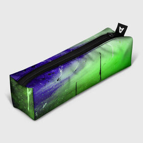 Пенал 3D с принтом GreenFer в Курске, 100% полиэстер | плотная ткань, застежка на молнии | abstraction | art | blue | green | paint | stains | абстракция | арт | зелёный | краска | разводы | синий