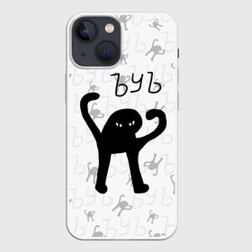 Чехол для iPhone 13 mini с принтом ЪУЪ СЪУКА в Курске,  |  | cat | mem | memes | злой | интернет | кот | мем | мем кот | приколы | съука | ъуъ | ъуъ съука